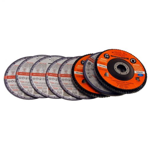 115mm 45 Mixed Pack 8 Discs - Cutting, Flap, Grinding